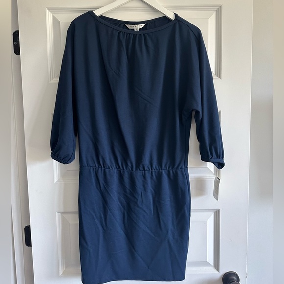 Trina Turk Bela Dress in Navy - Picture 1 of 5